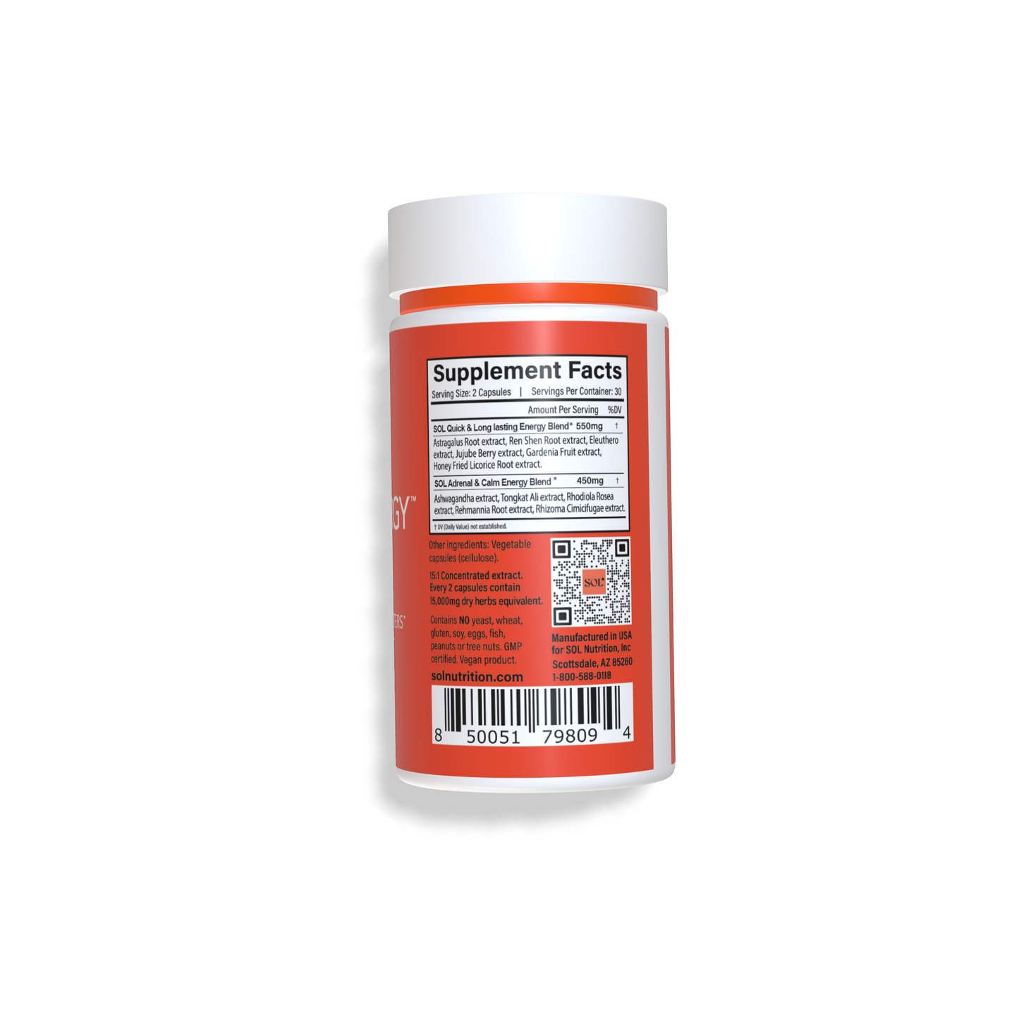 Gogo Energy Supplement - Ingredients - Sol Nutrition