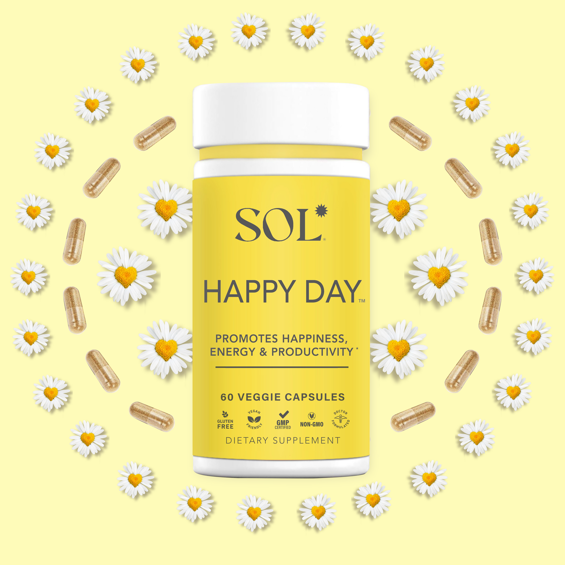 Happy Day - Herbal Dopamine Supplement - SOL Nutrition