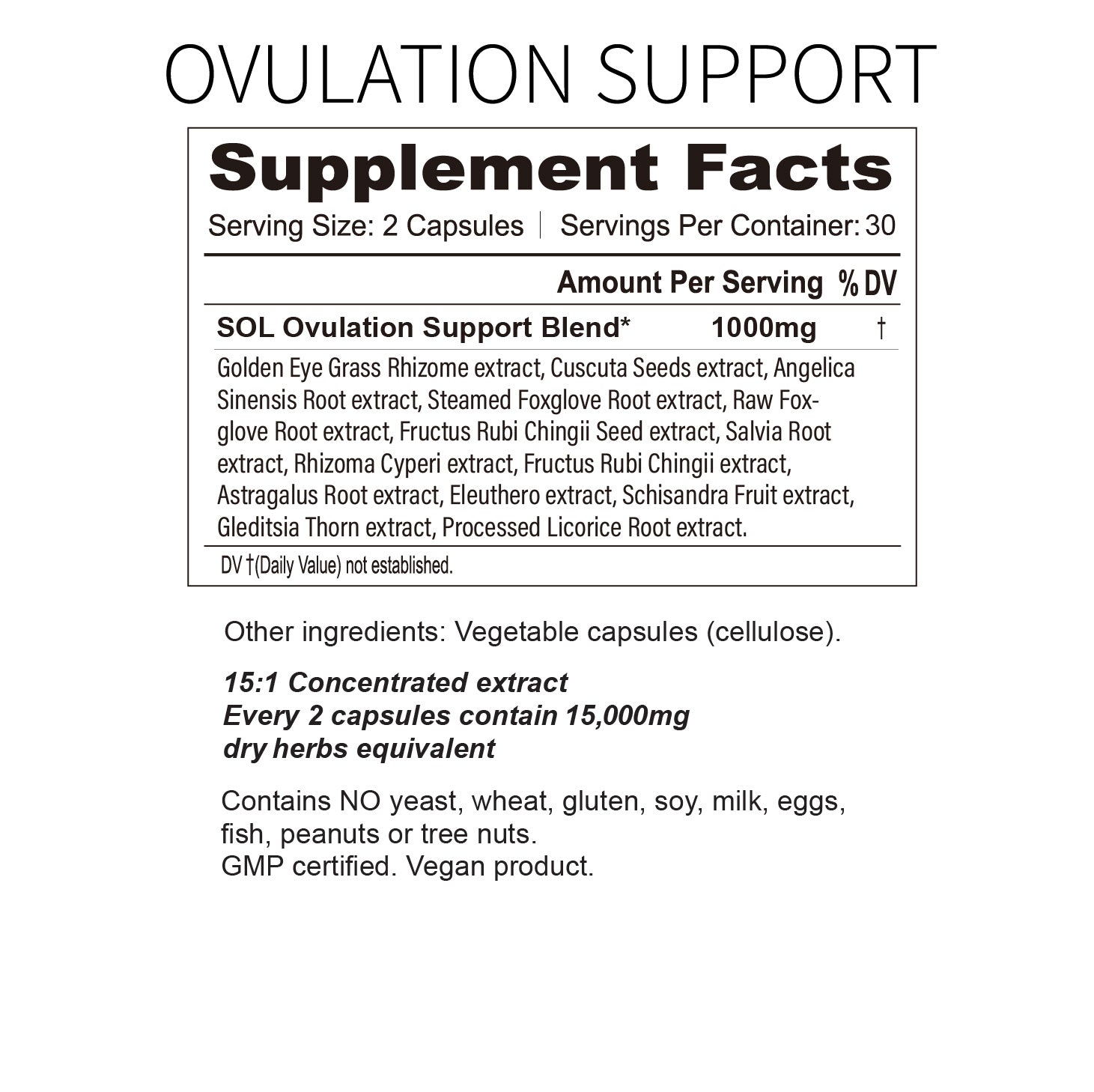 Ovulation Support - Ovulation Supplement Ingredients - SOL Nutrition